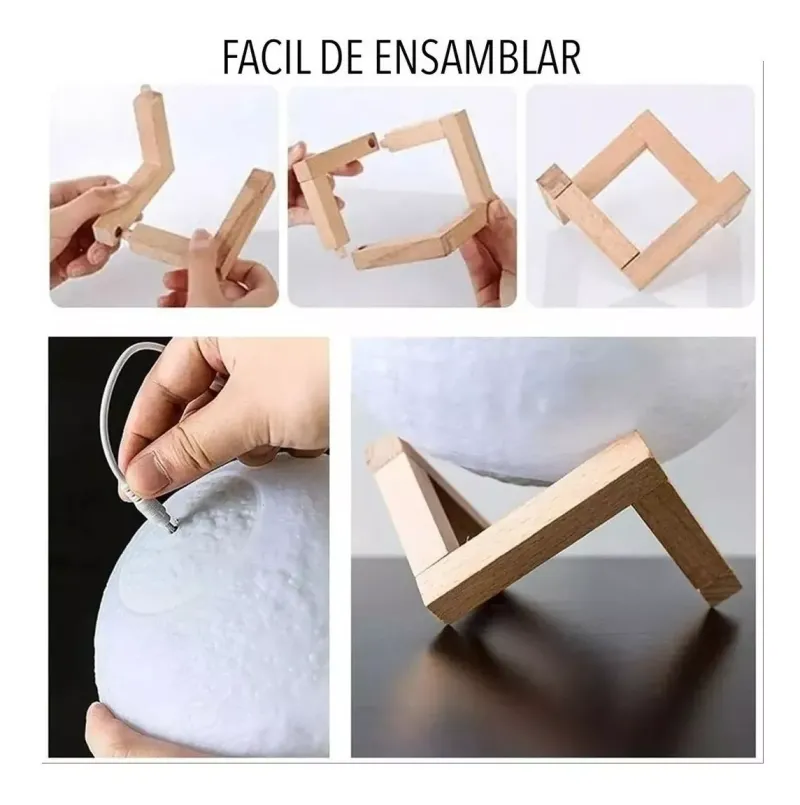 Lampara Luna 3d Con Humidificador - Electroshopy - Vista 3