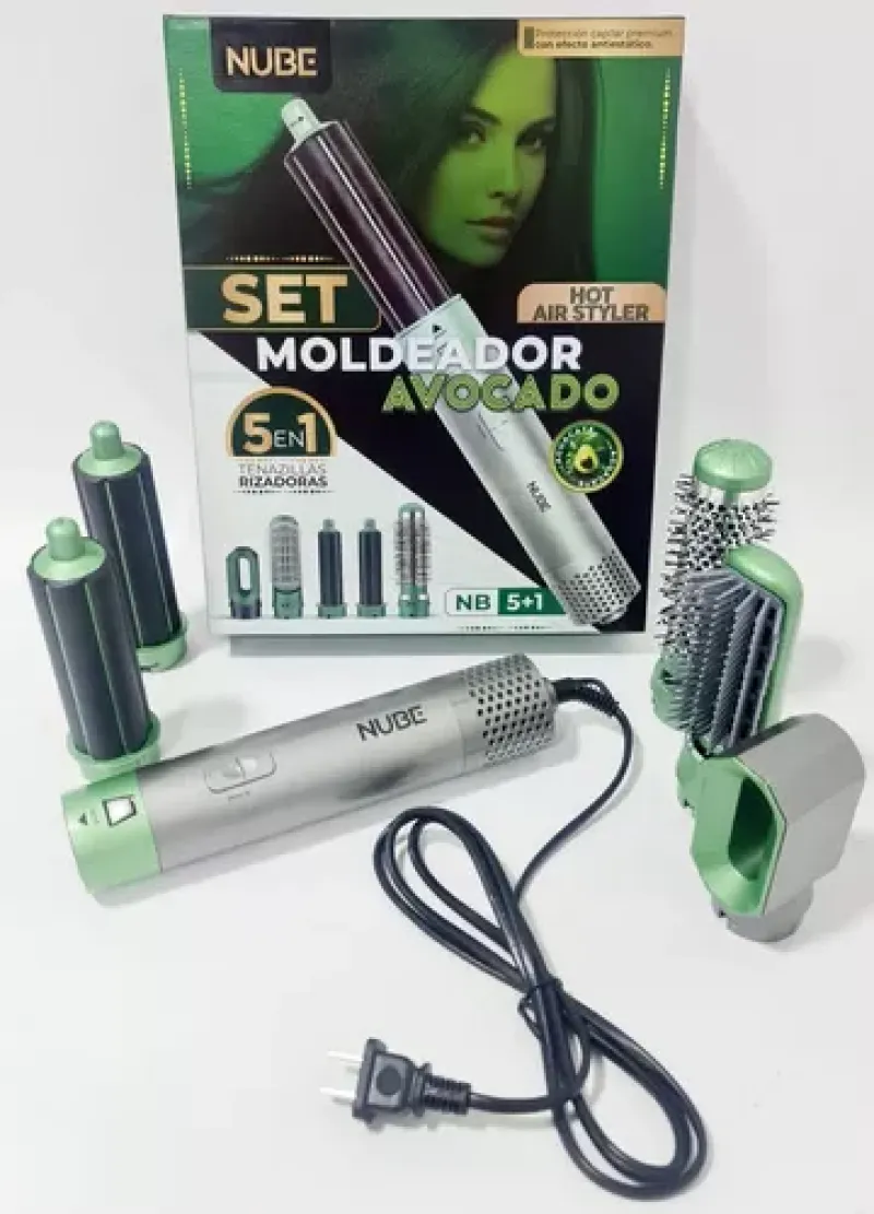 Cepillo Rizador De Pelo 5 En 1 Aguacate - Electroshopy