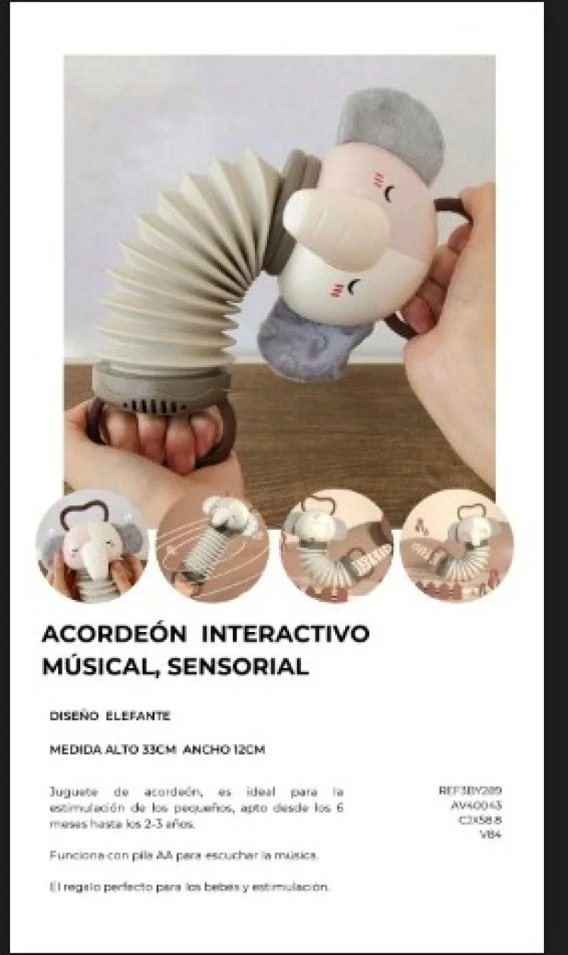 Acordeon Interactivo Musical Sensorial - Electroshopy - Vista 2