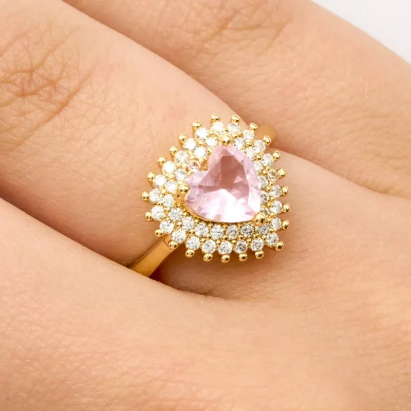 Anillo Corazon Rosa - Electroshopy