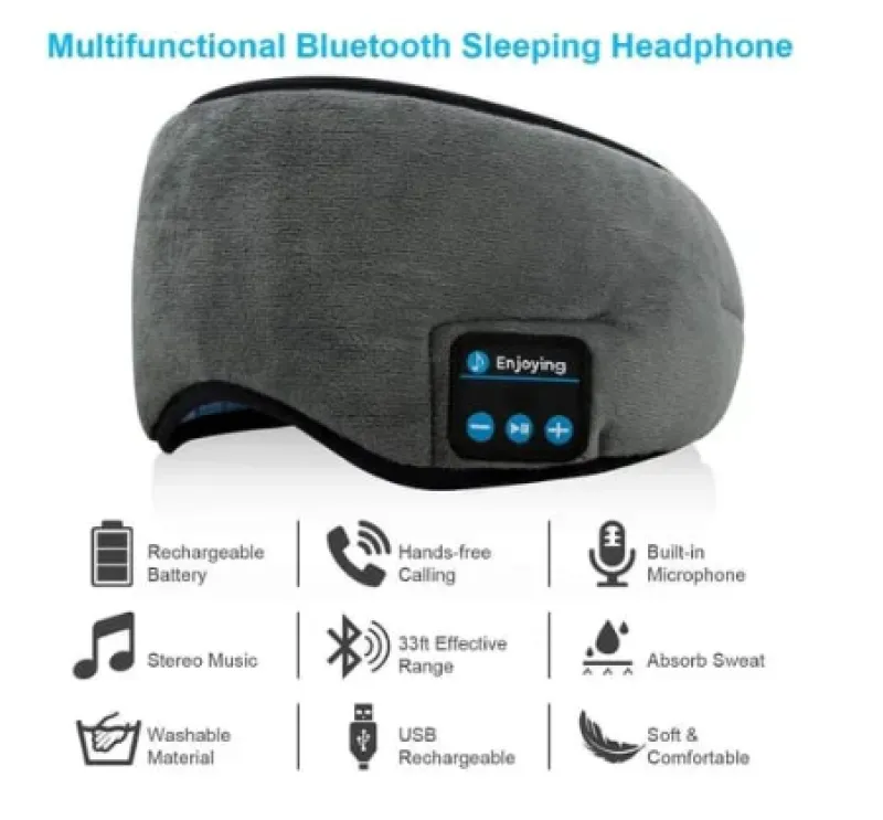 Antifaz Para Descanso Con Bluetooh - Electroshopy