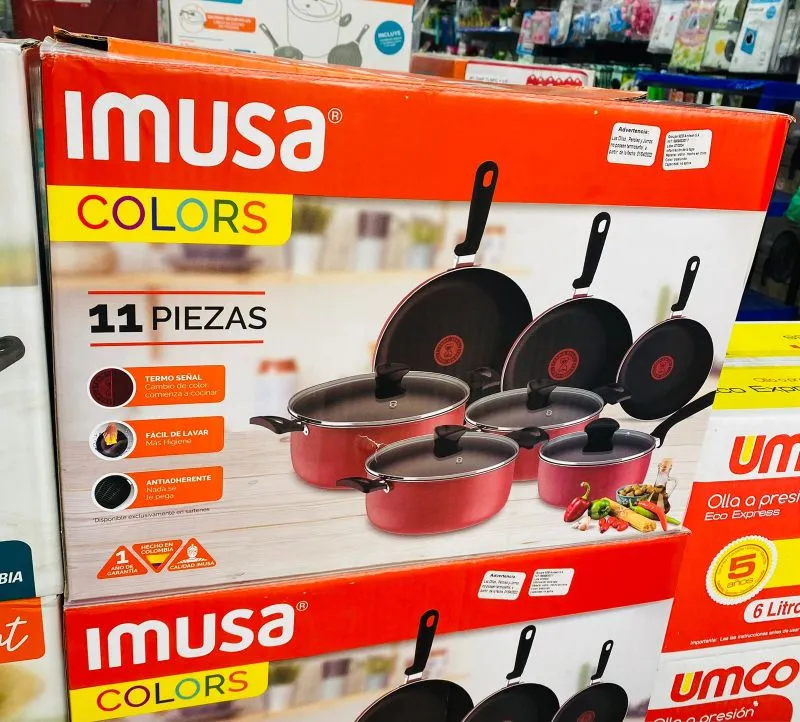 Bateria De Cocina Imusa Colors 11 Piezas - Electroshopy - Vista 2