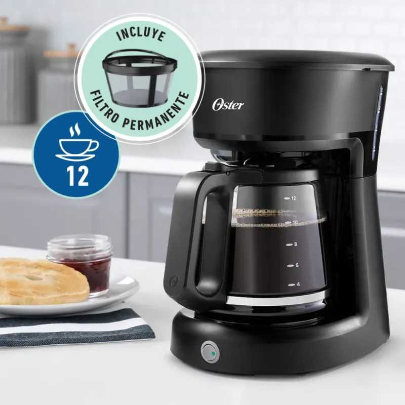 Cafetera Oster De 12 Tazas Negra - Electroshopy - Vista 4