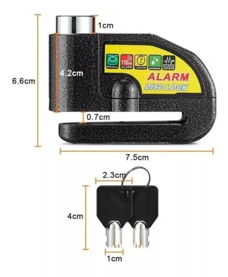 Candadoalarma Freno Disco Seguridad Par - Electroshopy - Vista 4
