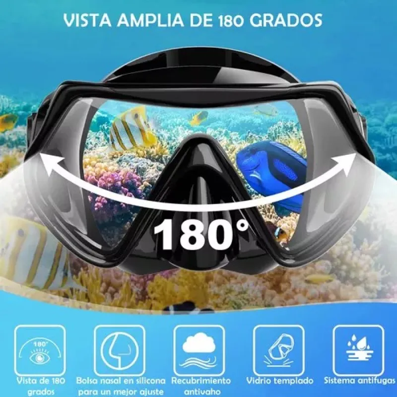 Careta En Vidrio Templado Mas Snorkel - Electroshopy - Vista 2