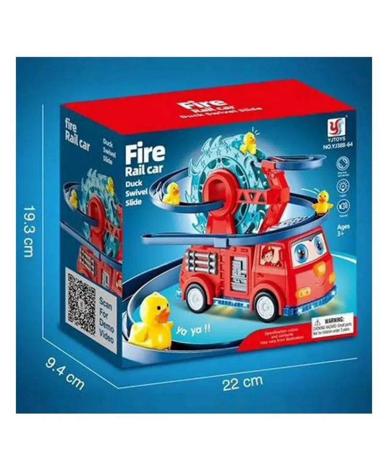 Carro Bomberos Montana Rusa Pista Patos - Electroshopy - Vista 2