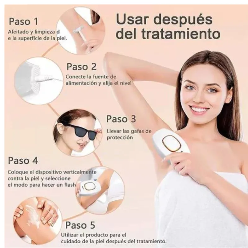 Depiladora De Luz Pulsada Laser Ipl Prof - Electroshopy - Vista 3