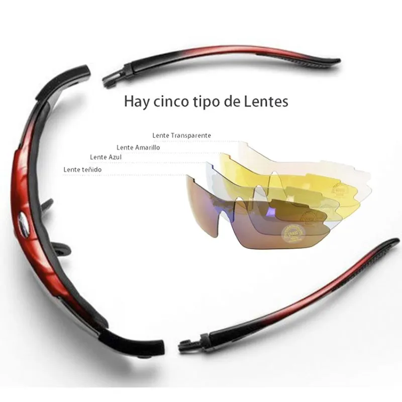 Gafas Polarizadas Rockbros 5 Lentes - Electroshopy - Vista 3