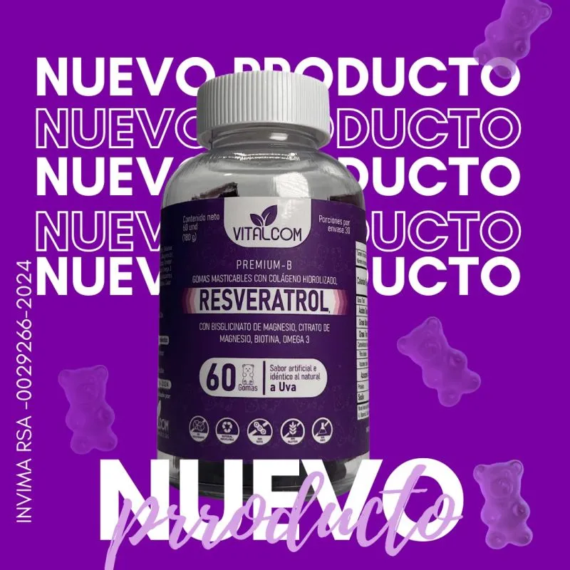 Gomas Resveratrol Vitalcom X60 - Electroshopy