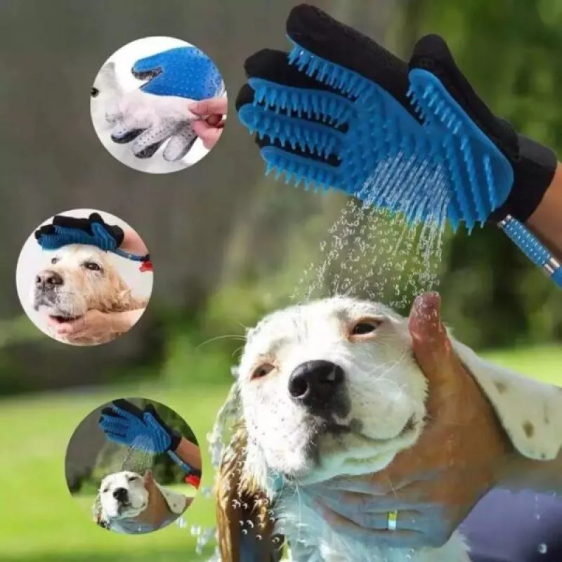Guante Bano Para Mascotas Con Manguera - Electroshopy