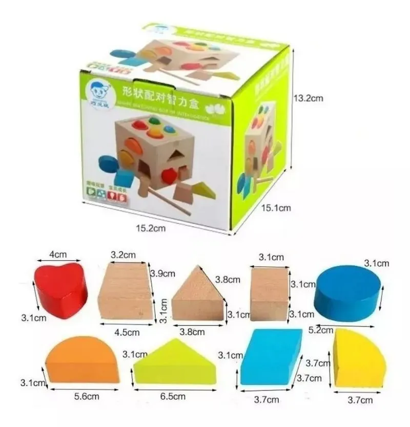 Juego Didactico Cubo De Figuras Geometri - Electroshopy
