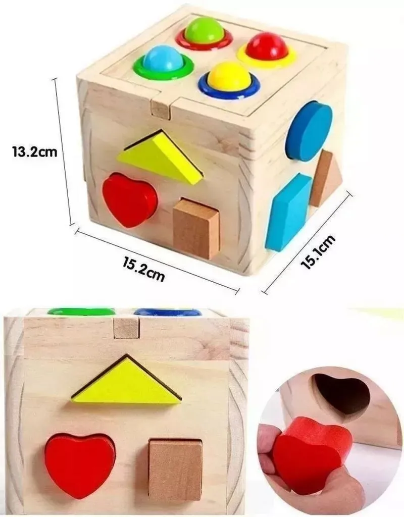 Juego Didactico Cubo De Figuras Geometri - Electroshopy - Vista 2