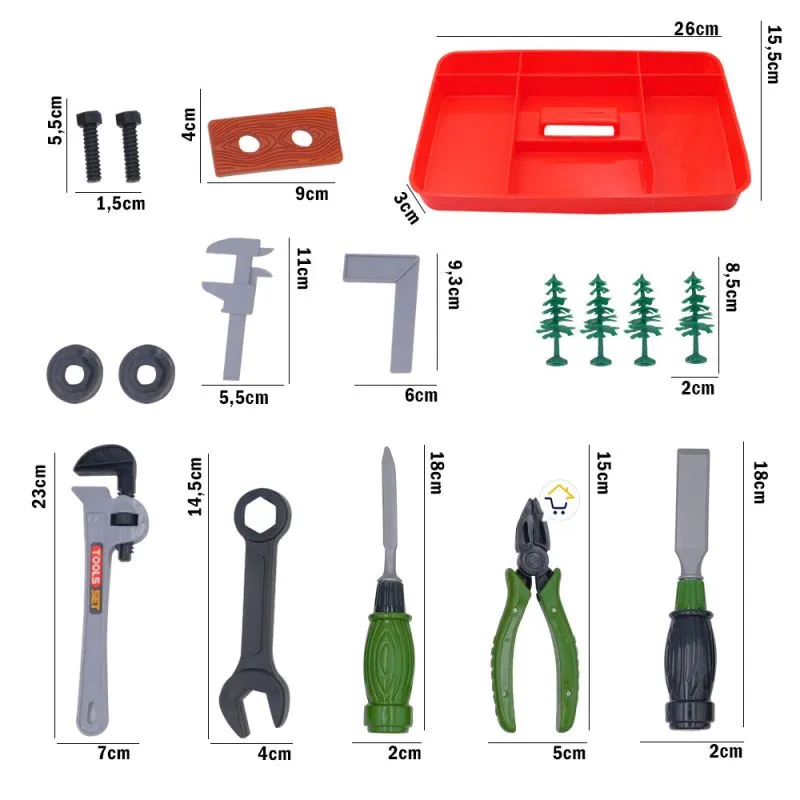Juego Herramientas Kit Carpinteria 1039 - Electroshopy - Vista 2
