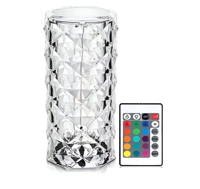 Lampara De Mesa De Cristal Colores Tacti - Electroshopy