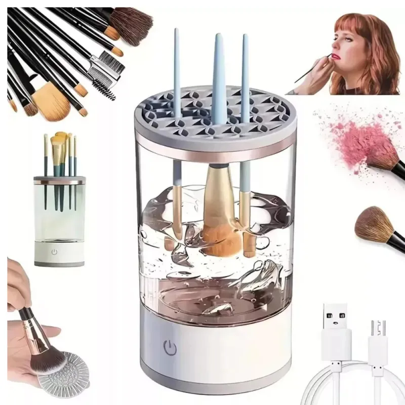 Limpiador De Brochas De Maquillaje Elect - Electroshopy