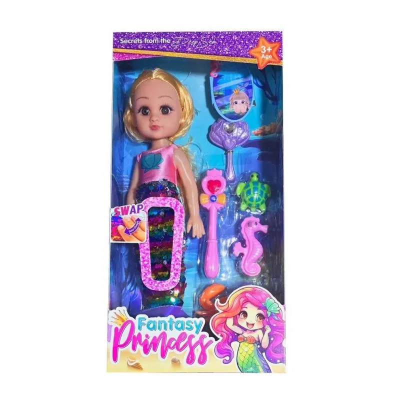 Muneca Princesa Sirena Multicolor Mundo - Electroshopy