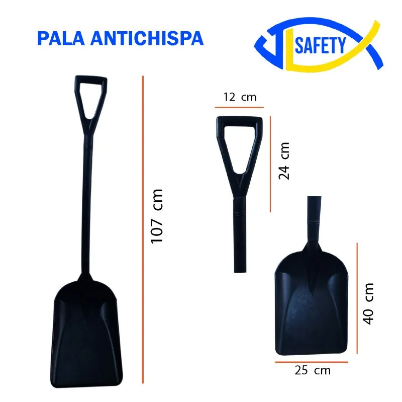 Pala Plastica Antichispa Negra Uso Pesad - Electroshopy - Vista 2