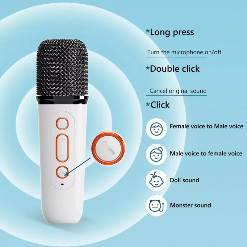 Parlante Bluetooth Con Microfono Karaoke - Electroshopy - Vista 2