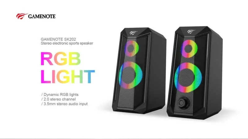 Parlante Gamer Negro Rgb Usb 35m - Electroshopy