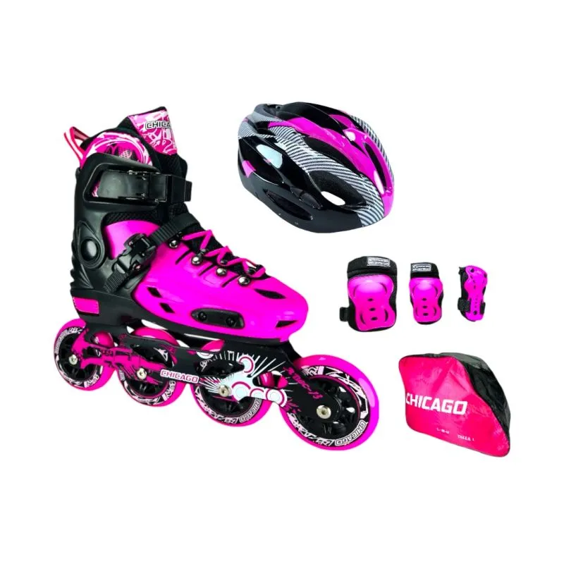 Patines Linea Kit Chicago Magic Fucsia - Electroshopy