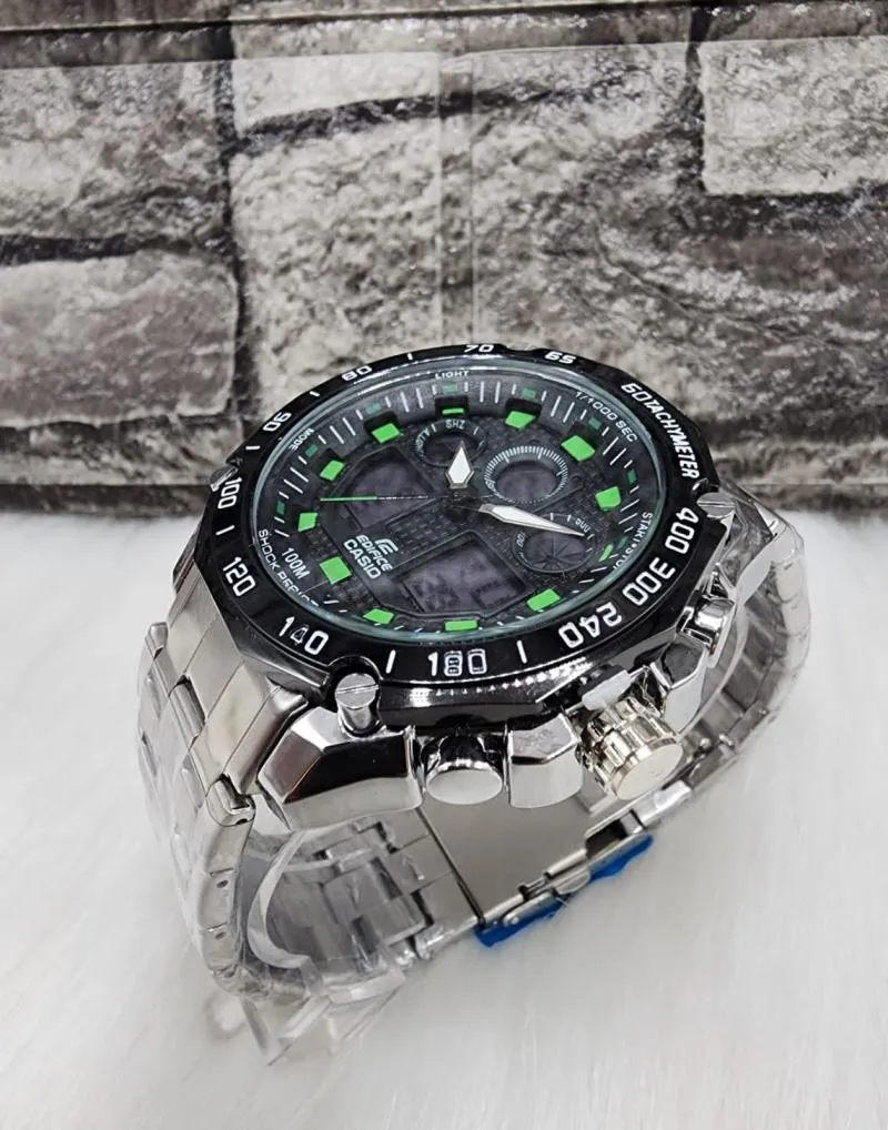 Reloj Casio Edifice Doble Hora Repujado - Electroshopy - Vista 3