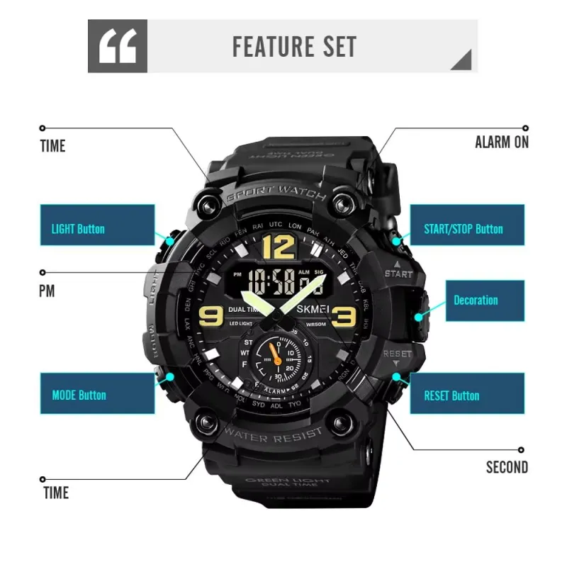 Reloj Deportivo Analogo Digital Skmei - Electroshopy - Vista 3