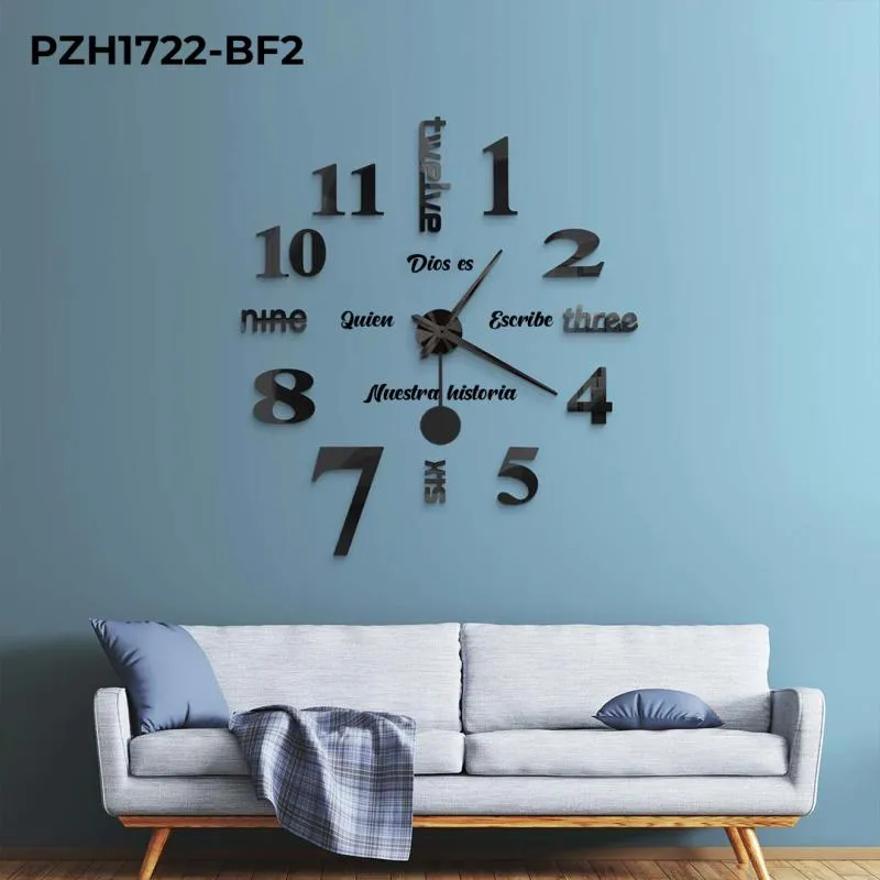  Reloj Pared frase - Electroshopy - Vista 2
