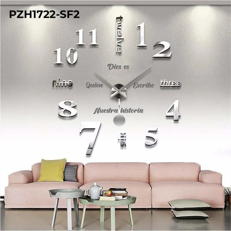  Reloj Pared frase - Electroshopy - Vista 3