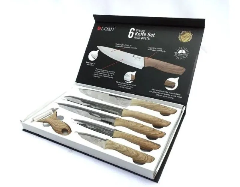 Set De Cuchillos Alomi Madera - Electroshopy