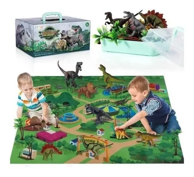 Set De Dinosaurios Con Tapete - Electroshopy