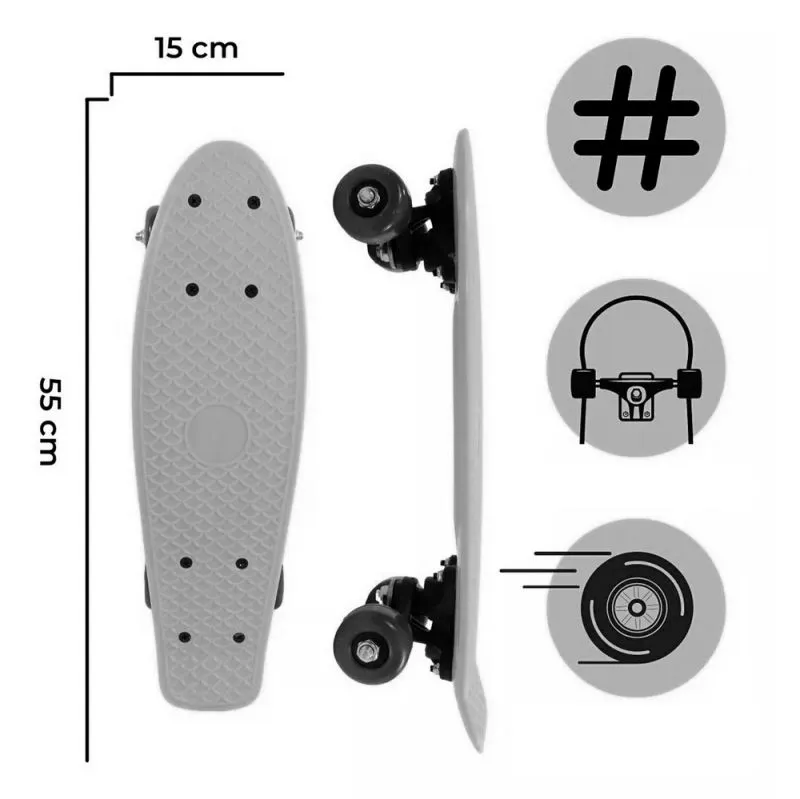 Tabla Skate Patineta Unicolor Unisex Pen - Electroshopy